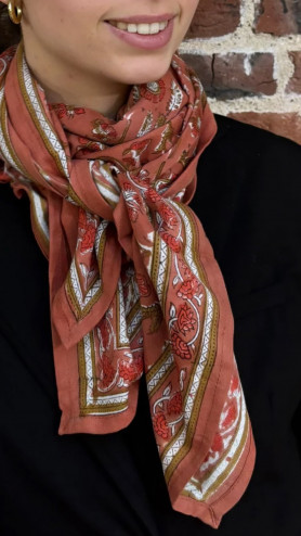 FOULARD INDORE VERT  100CM