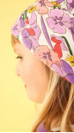 FOULARD FLORAL LILA 50CM