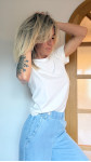 T-SHIRT NESS BLANC