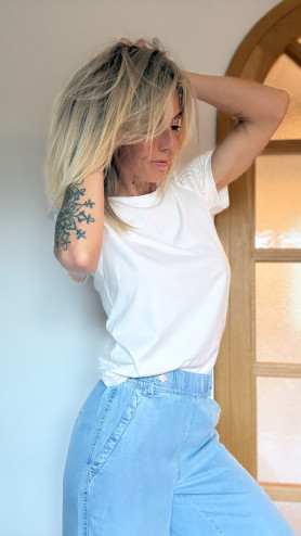 T-SHIRT NESS BLANC