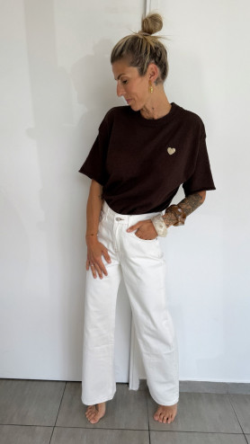 T-SHIRT BIRDI CHOCOLAT