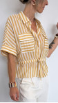 CHEMISE NANETTE RAYÉE JAUNE