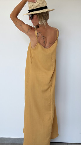 ROBE ZARI MOUTARDE