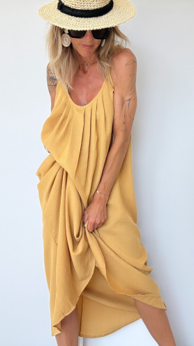 ROBE ZARI MOUTARDE