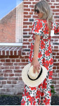 ROBE JULIA ROUGE ET VERTE