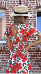 ROBE JULIA ROUGE ET VERTE