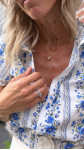 BLOUSE LUIS FLEURS BLEU