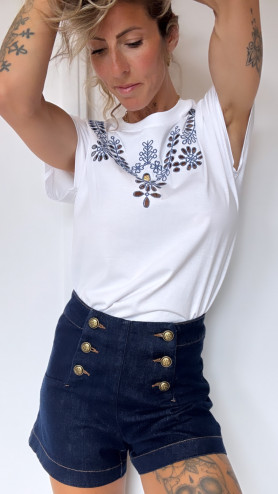 T-SHIRT ALBANE BLANC