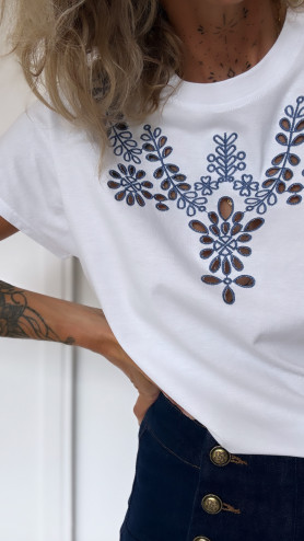 T-SHIRT ALBANE BLANC