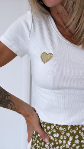 T-SHIRT VALENTIN BLANC
