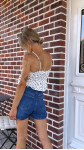 TOP AGLA FLEURI BLEU
