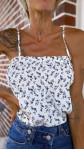TOP AGLA FLEURI BLEU