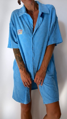 ROBE EPONGE ARIEL BLEUE