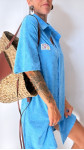 ROBE EPONGE ARIEL BLEUE