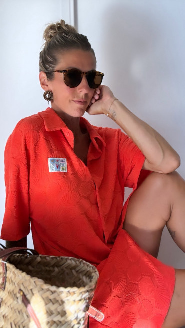 ROBE EPONGE ARIEL ORANGE