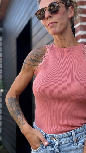 DEBARDEUR  MAILLE ADELE TERRACOTTA