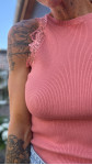 DEBARDEUR  MAILLE ADELE TERRACOTTA