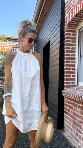 ROBE JADE  BLANCHE