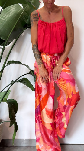 PANTALON LILOU CORAIL