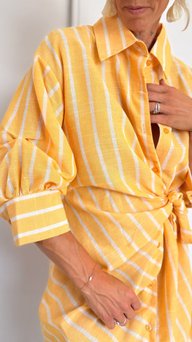 ROBE DÉZA RAYÉE JAUNE