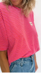 T-SHIRT MINO FUSHIA RAYÉ