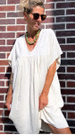 ROBE MALVINA GAZE ÉCRU