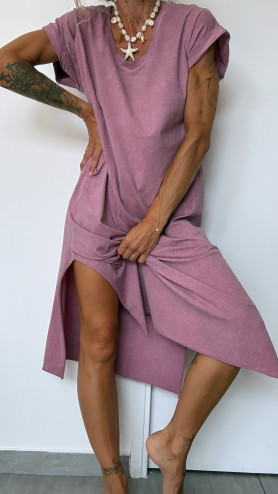 ROBE TSHIRT HÉLOISE PRUNE