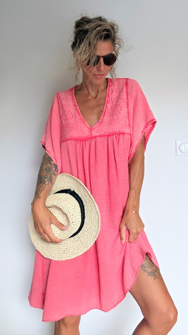 ROBE MALVINA GAZE TERRACOTTA