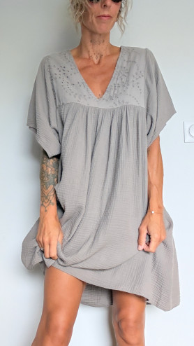 ROBE MALVINA GAZE TAUPE