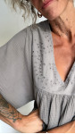 ROBE MALVINA GAZE TAUPE