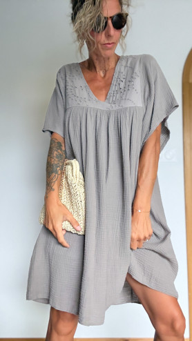 ROBE MALVINA GAZE TAUPE