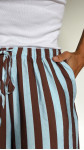 PANTALON MALONE RAYÉ CIEL/ CAFÉ
