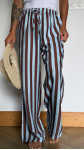 PANTALON MALONE RAYÉ CIEL/ CAFÉ