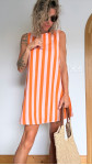 ROBE JOHANNA RAYURES ROSE