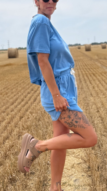 ENSEMBLE LILA BLEU