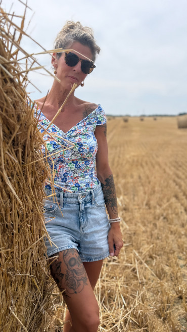 TOP ZÉLIA LIBERTY BLEU