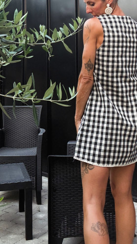 ROBE GALDYS VICHY NOIRE