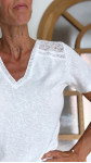 T-SHIRT BALENTA BLANC