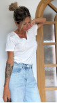 T-SHIRT BALENTA BLANC