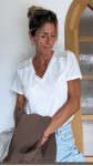 T-SHIRT BALENTA BLANC