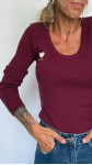 PULL VIOLAINE BORDEAUX