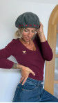 PULL VIOLAINE BORDEAUX
