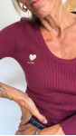 PULL VIOLAINE BORDEAUX