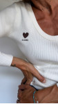 PULL VIOLAINE ÉCRU