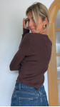 PULL VIOLAINE MARRON