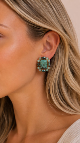 BOUCLE CARRI AMAZONITE