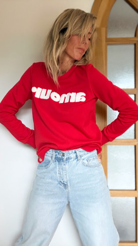SWEAT AMOUR ROUGE