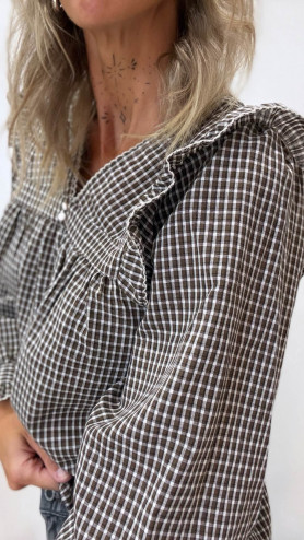 CHEMISE LUCA MARRON