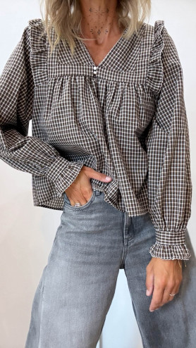 CHEMISE LUCA MARRON