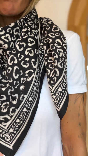 FOULARD GM LEO GRIS